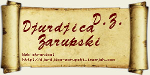 Đurđica Zarupski vizit kartica
